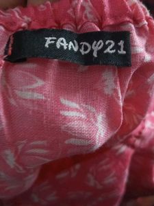 Pink Floral Ruched Top