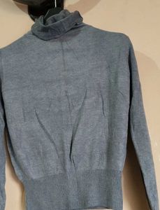 Gray Turtleneck Sweater