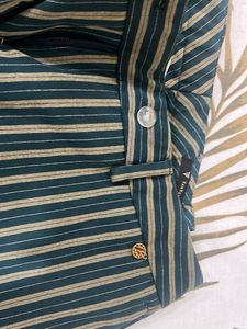 Striped Wide-Leg Trousers