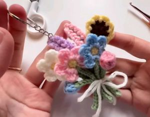 cute bouquet keychain