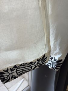New Cotton Black And cream kutra Pyjama Set