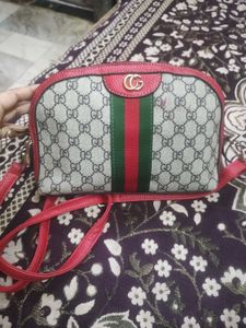 Red &amp; Beige Shoulder Bag