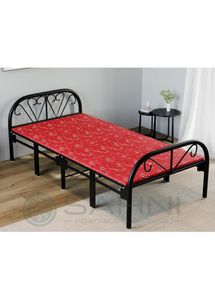 Portable Single Bed With Attached  Mattress
