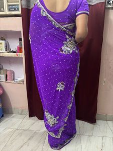 Purple Saree
