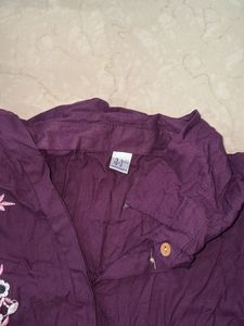 Embroidered Purple Top