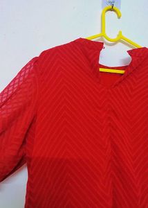 Red Chevron Top