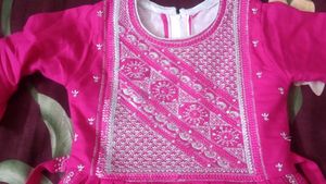 Pink Kurti With Plazzo Set