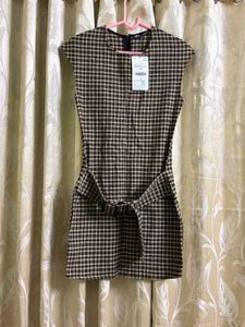 INTERLOCK BELTED DRESS