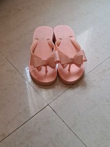 Cute Pink Bow Flip Flops