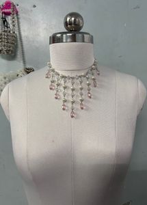 Pearl &amp; Crystal Dangle Necklace
