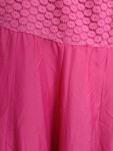 Sleeveless Pink Flared Gown