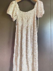 🌸 Vintage Floral Midi Dress – Soft &amp; Elegant 🌸