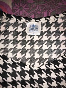 Printed Black And White Top
