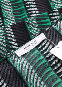 Printed Wrap Dress In Dark Green