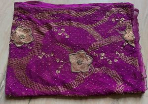 Dec Sale🔥Royal Purple Embroided Dupatta
