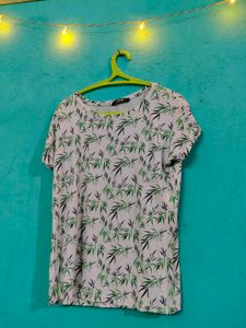 Leaf Print Casual T-Shirt