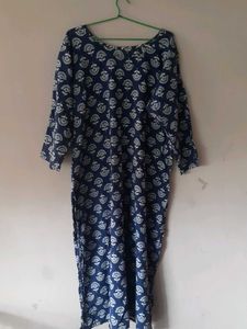 Elegant Blue Printed Kurta Set