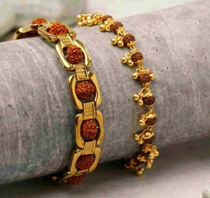 Gold Plated Essential+ Elemental Rudraksha Bracele
