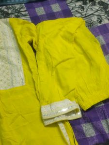 Cotton Kurta Set Yellow