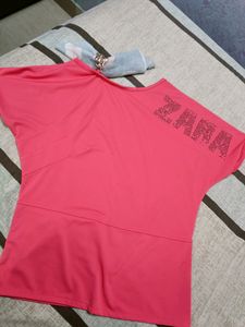 Zara Coral Top
