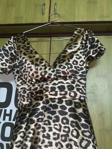 Leopard Print Mini Party Dress