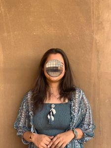 Blue-Grey One Piece With Long Shrug