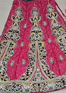 Heavy Wedding Lehenga 3 Pes He Full Daimod Wala H