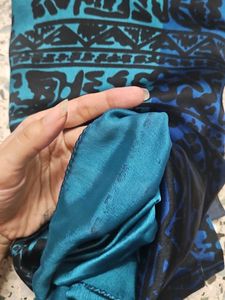 Stylish Blue Printed Saree