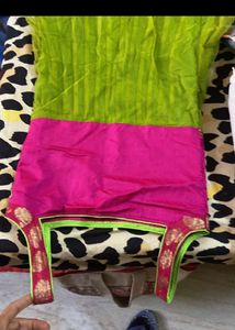 Pink Green Anarkali Kurta Set