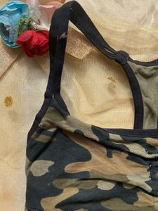 Army Print Sports Wear Bra