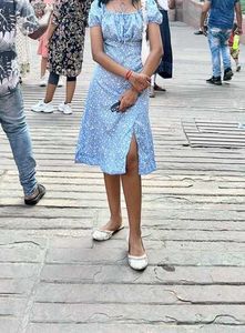 Blue Floral Mini Dress