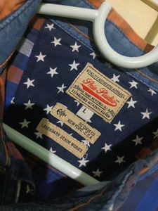 Denim &amp; Flower Plaid Button Down