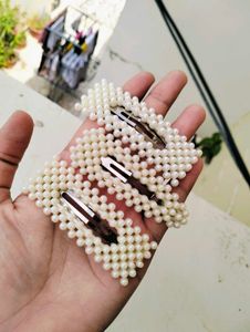 Pearl Hair Clips (Set of 3)