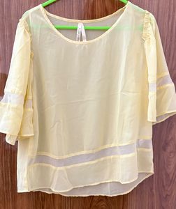 Sheer Yellow Top