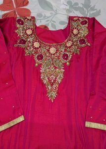 Elegant Pink heavy dress Set