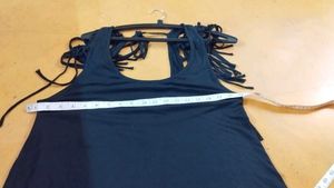 Black Top With Back Window And Tassled Shoulders