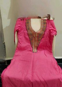 Pink Embroidered Kurti