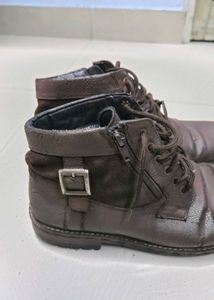 Brown Leather Ankle Boots