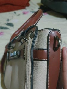Tan &amp; Brown Satchel