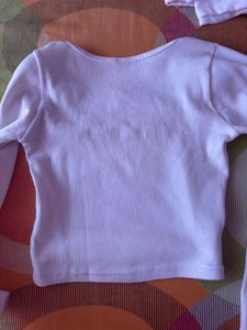 Cute White Square Neck Fitted Crop Top