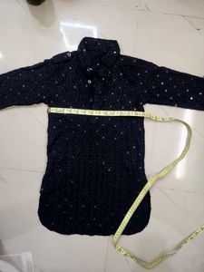 Navy Blue And Black Sequined Kurtas ✨