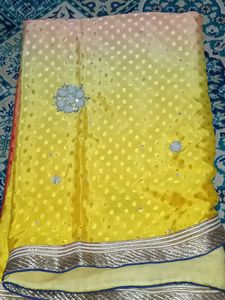 Orange &amp; Yellow Ombre Dupatta