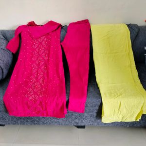 Rose Pink Kurta Set New