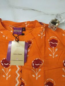 Brand New Orange Kurta Set (GoSriKi)