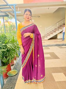 Elegant Purple Saree
