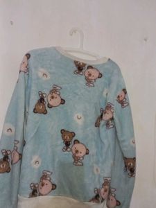 Cute Bear Print Sweater 🩵