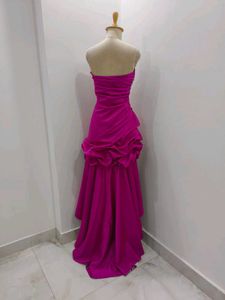 Strapless Purple Party Dress