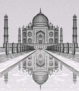 Taj Mahar Hand Made Drawing 🚫 No Coin