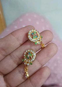 Multi Colour Stones And Gold Color earrings