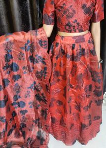 Floral Print Lehenga Set